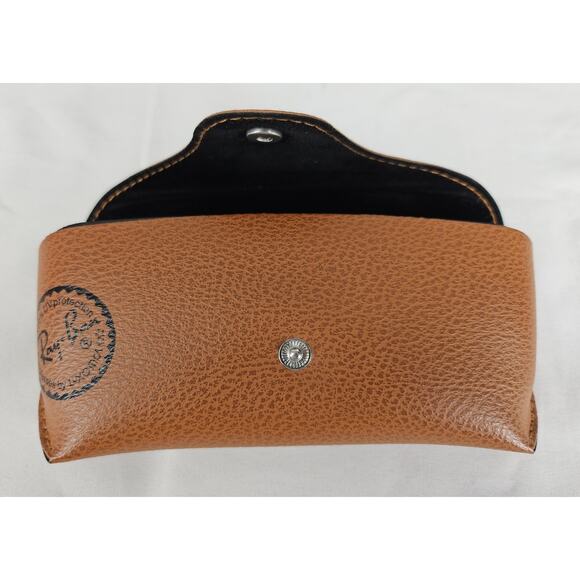 RAY-BAN BROWN LEATHER STYLE EYEGLASS / SUNGLASS CASE – CLASSIC VINTAGE FITS MOST - Picture 4 of 10